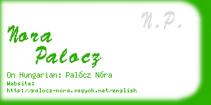 nora palocz business card