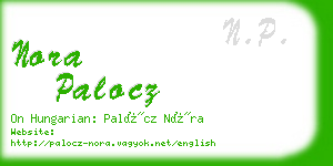 nora palocz business card